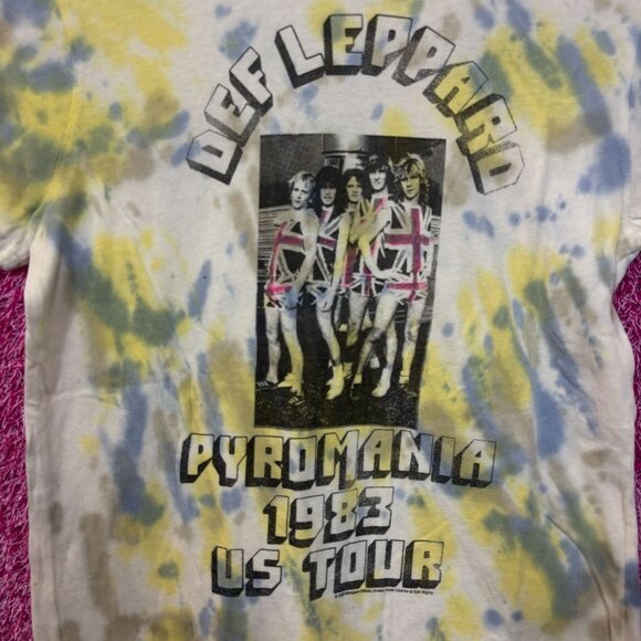 Def Leppard Pyromania 1983 US Tour Heavy Metal Tie Dye XS - Picture 2 of 4
